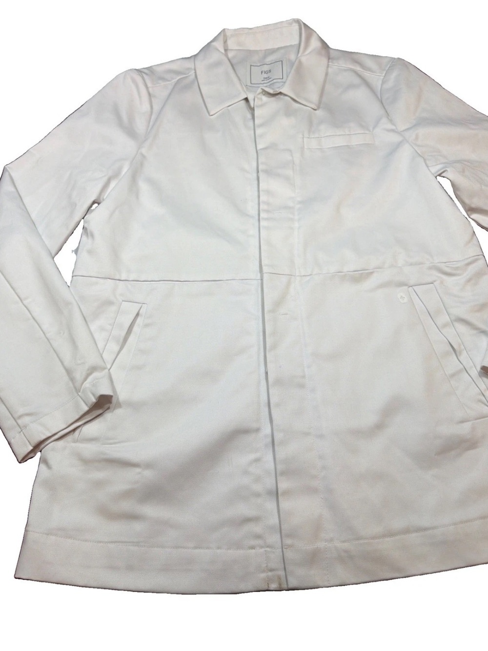 FIGS White Button Lab Coat Professional Medical Uniform Dr Nurse M18SP1002 Men M